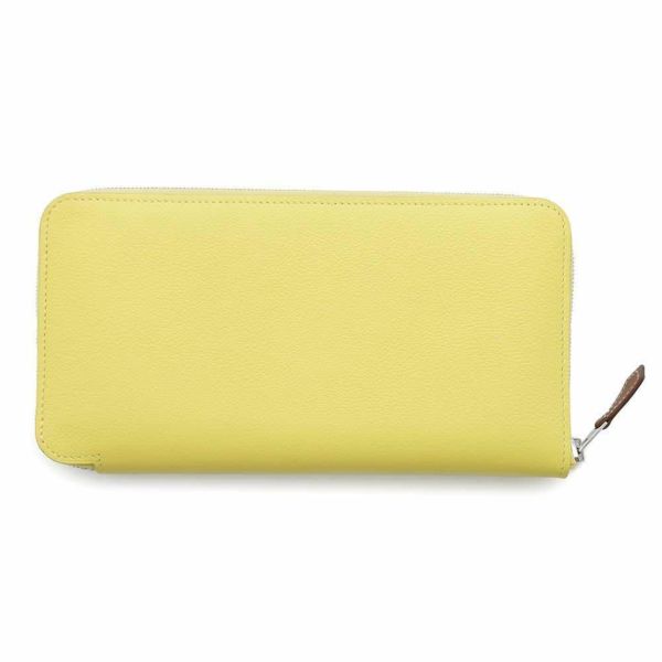 エルメス 長財布 アザップロング シルクイン ライム/シルバー金具 エバーカラー W刻印 HERMES 財布