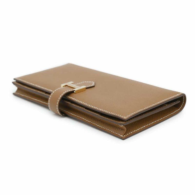 エルメス 長財布 ベアンスフレ ゴールド/ゴールド金具 エプソン B刻印 HERMES 財布