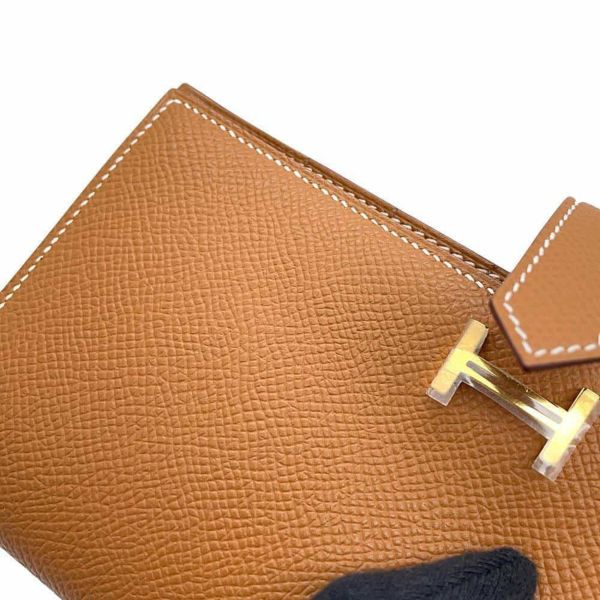 エルメス 長財布 ベアンスフレ ゴールド/ゴールド金具 エプソン B刻印 HERMES 財布