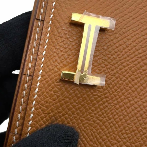 エルメス 長財布 ベアンスフレ ゴールド/ゴールド金具 エプソン B刻印 HERMES 財布