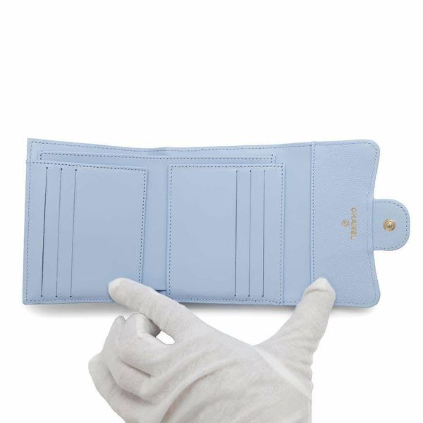 シャネル 三つ折り財布 クラシック スモール フラップ ウォレット ココマーク キャビアスキン AP0231 CHANEL