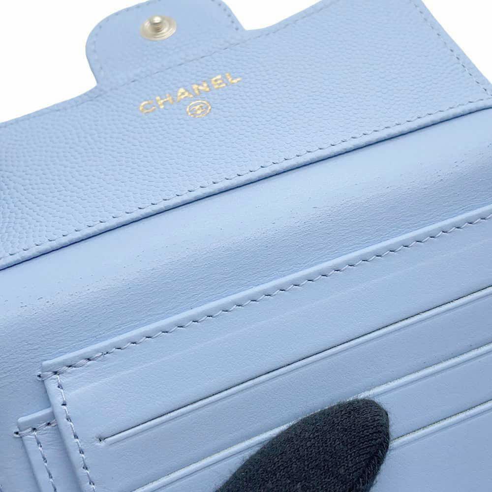 シャネル 三つ折り財布 クラシック スモール フラップ ウォレット ココマーク キャビアスキン AP0231 CHANEL