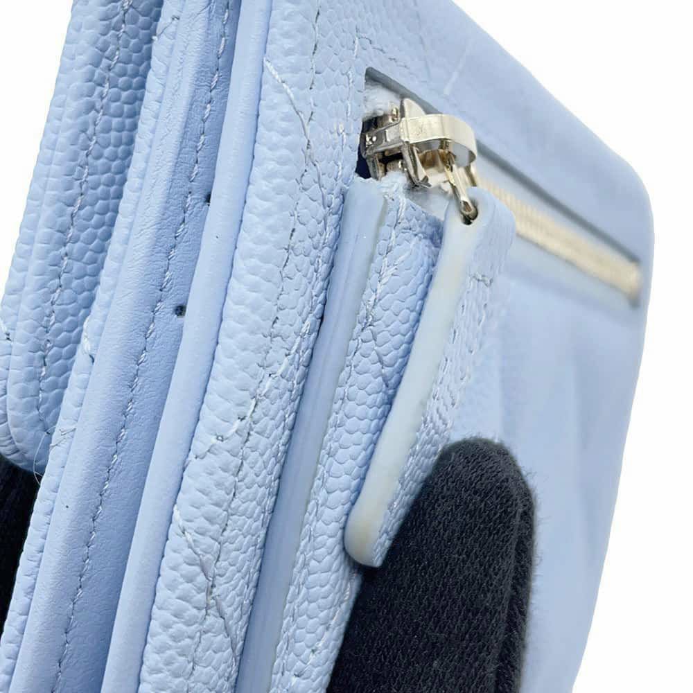 シャネル 三つ折り財布 クラシック スモール フラップ ウォレット ココマーク キャビアスキン AP0231 CHANEL