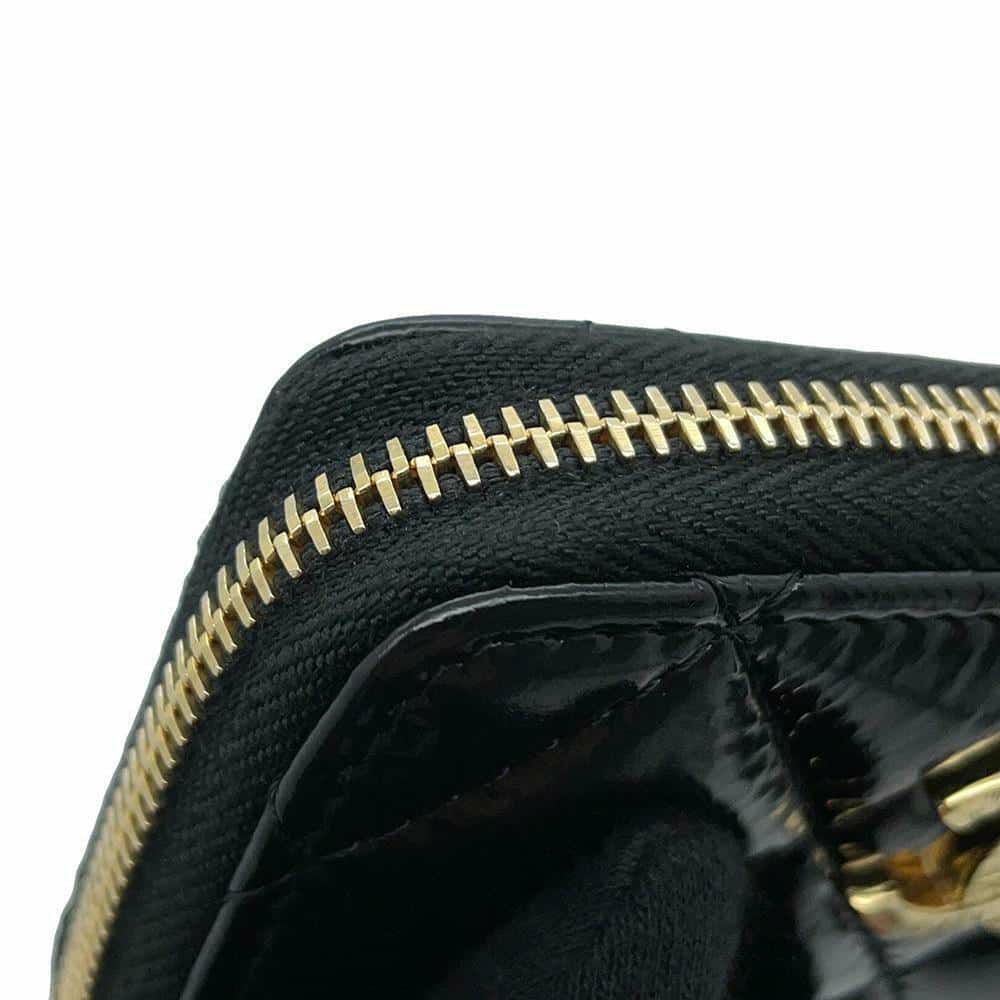 シャネル コインケース マトラッセ ココマーク ジップコインパース パテントカーフレザー AP4262 CHANEL 小銭入れ 黒