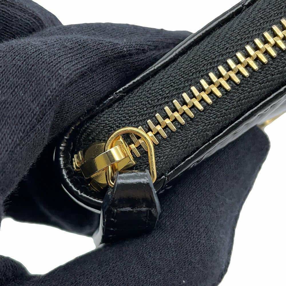 シャネル コインケース マトラッセ ココマーク ジップコインパース パテントカーフレザー AP4262 CHANEL 小銭入れ 黒