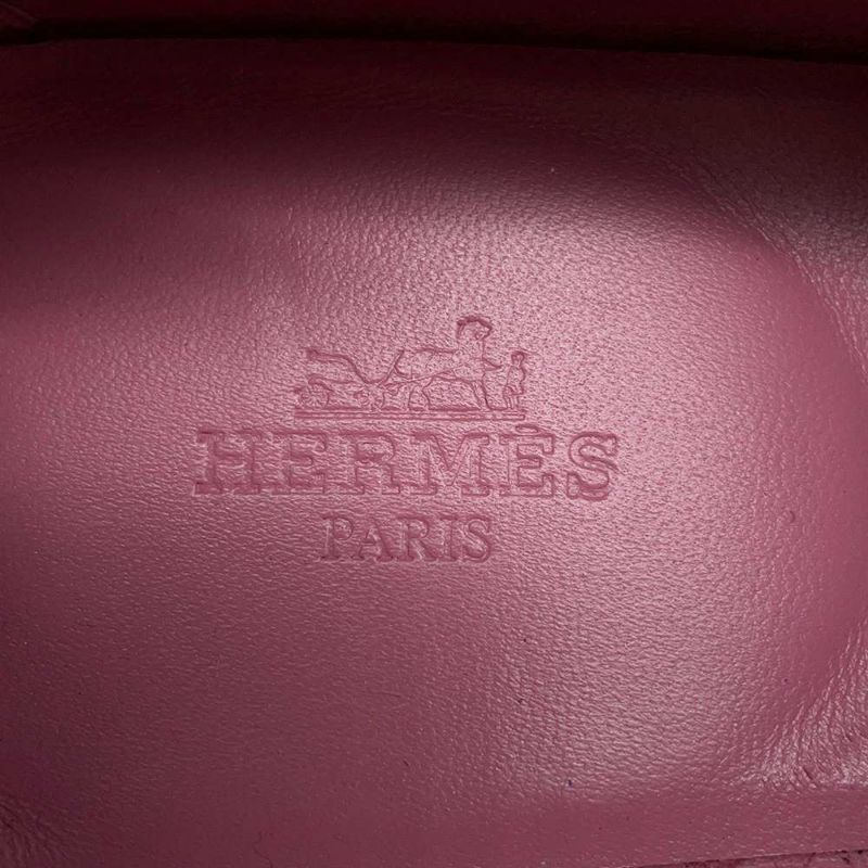 エルメス モカシン パリ スエード レディースサイズ38 HERMES 靴 ローファー