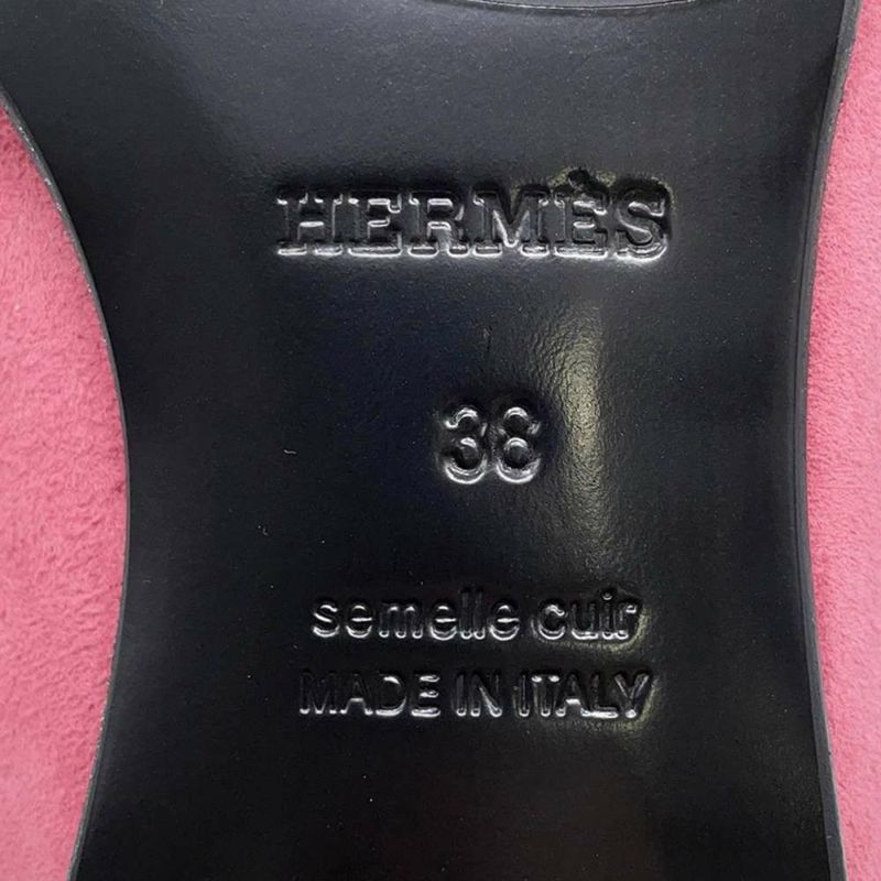 エルメス モカシン パリ スエード レディースサイズ38 HERMES 靴 ローファー