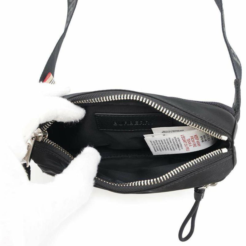 バーバリー ボディバッグ ロゴ ナイロン 8014519 BURBERRY バッグ 黒