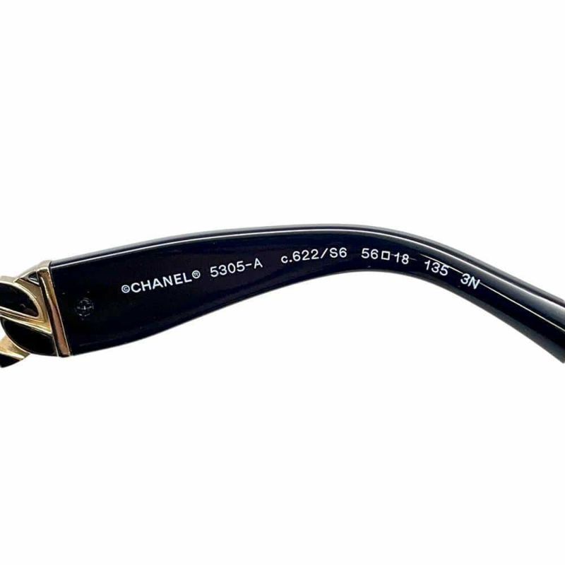 シャネル サングラス ココマーク チェーンモチーフ 5305-A CHANEL アイウェア 黒