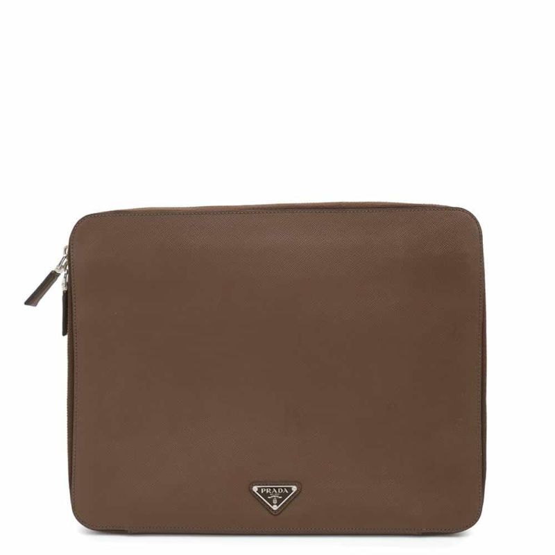 プラダ クラッチバッグ サフィアーノ ロゴ レザー 2VN001 PRADA バッグ セカンドバッグ ビジネス アウトレット品