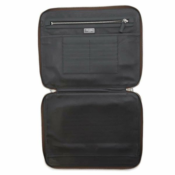 プラダ クラッチバッグ サフィアーノ ロゴ レザー 2VN001 PRADA バッグ セカンドバッグ ビジネス アウトレット品