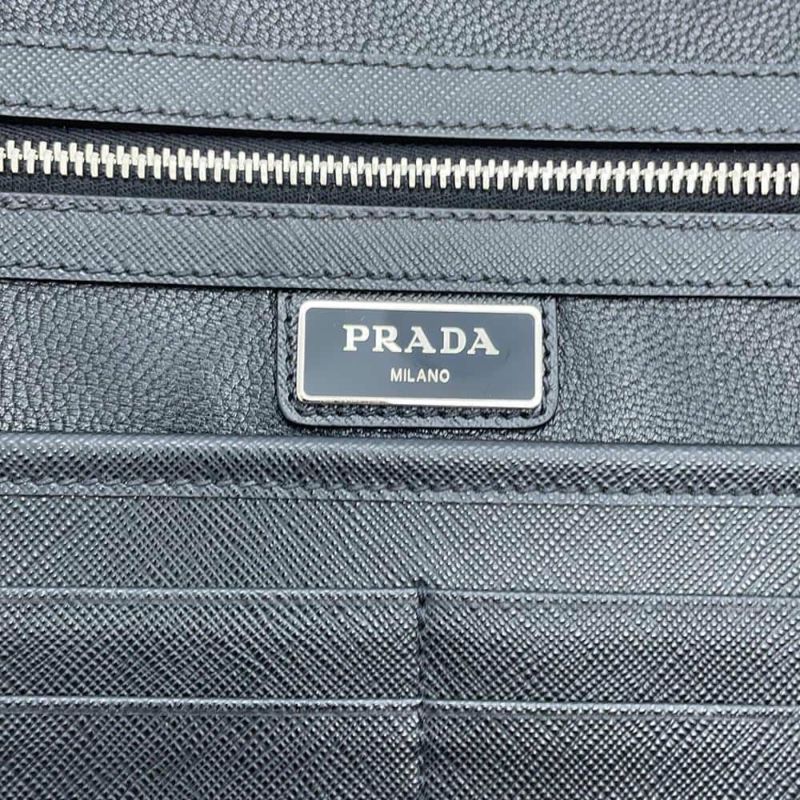 プラダ クラッチバッグ サフィアーノ ロゴ レザー 2VN001 PRADA バッグ セカンドバッグ ビジネス アウトレット品