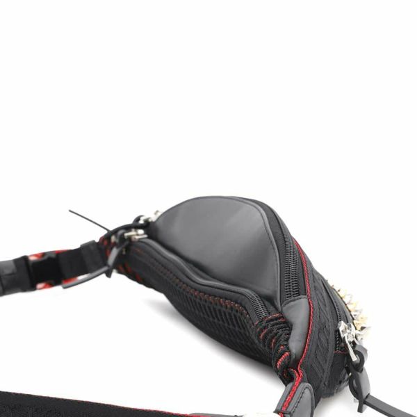 クリスチャン・ルブタン ボディバッグ スタッズ レザー スパイクスタッズ ウエストバッグ 3215169 Christian Louboutin 黒