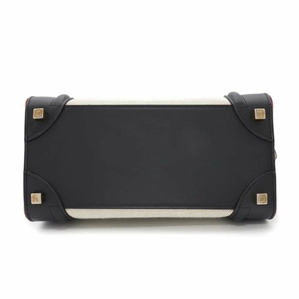 セリーヌ ハンドバッグ ラゲージショッパー マイクロ レザー キャンバス 167792 CELINE バッグ 黒