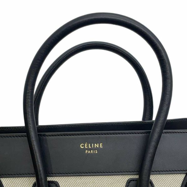 セリーヌ ハンドバッグ ラゲージショッパー マイクロ レザー キャンバス 167792 CELINE バッグ 黒