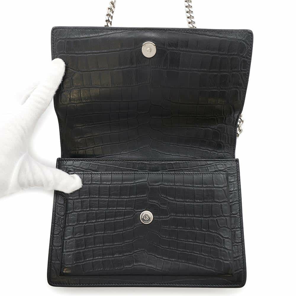 サンローランパリ チェーンショルダーバッグ サンセット ミディアム 442906 SAINT LAURENT PARIS YSL 黒 2way 斜め掛け