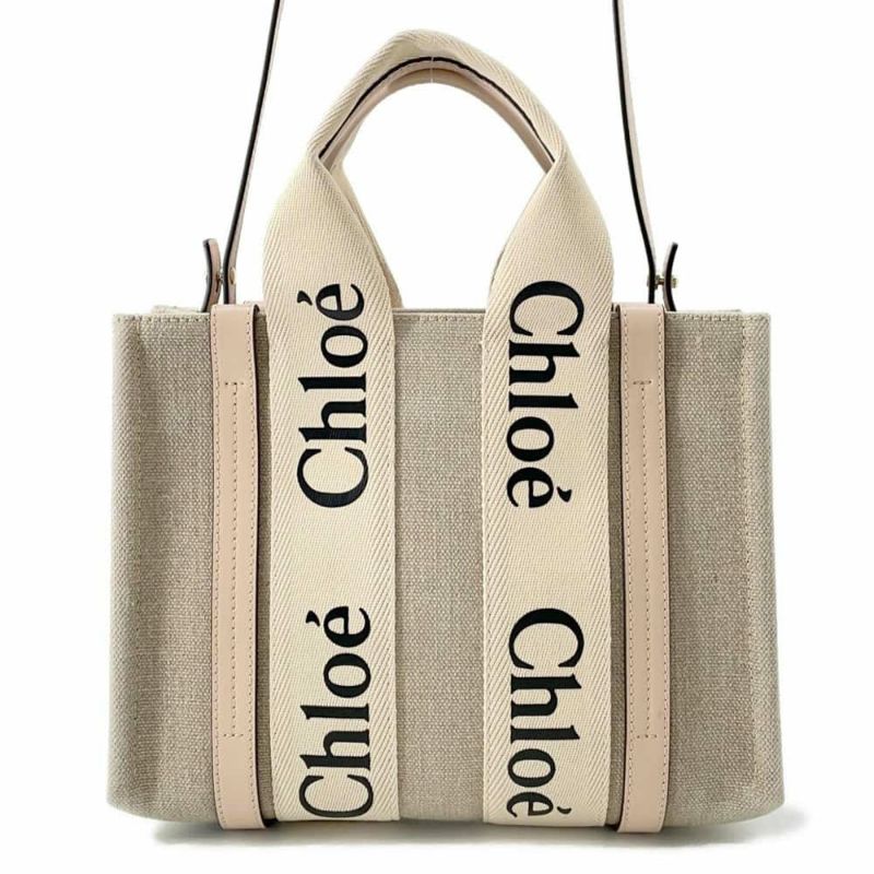 クロエ ハンドバッグ ウッディ トート スモール キャンバス CHC22AS397I266J5 Chloe 2wayショルダーバッグ