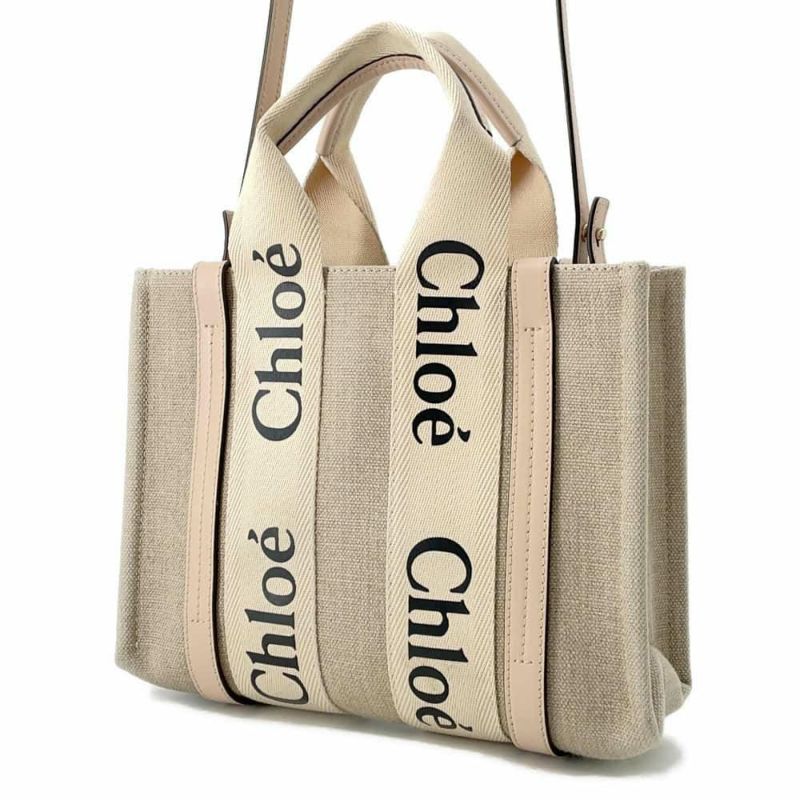 クロエ ハンドバッグ ウッディ トート スモール キャンバス CHC22AS397I266J5 Chloe 2wayショルダーバッグ