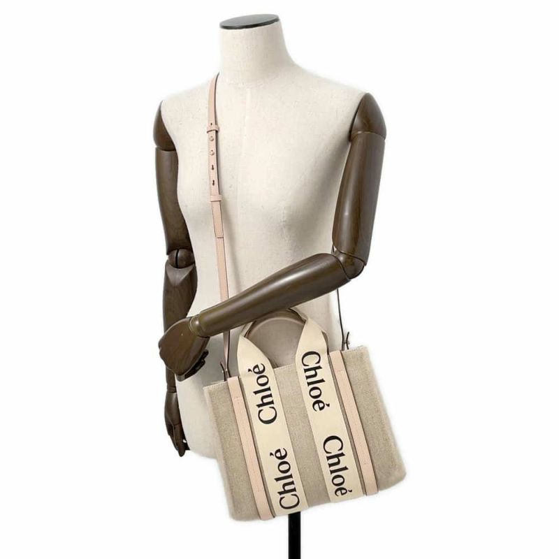 クロエ ハンドバッグ ウッディ トート スモール キャンバス CHC22AS397I266J5 Chloe 2wayショルダーバッグ