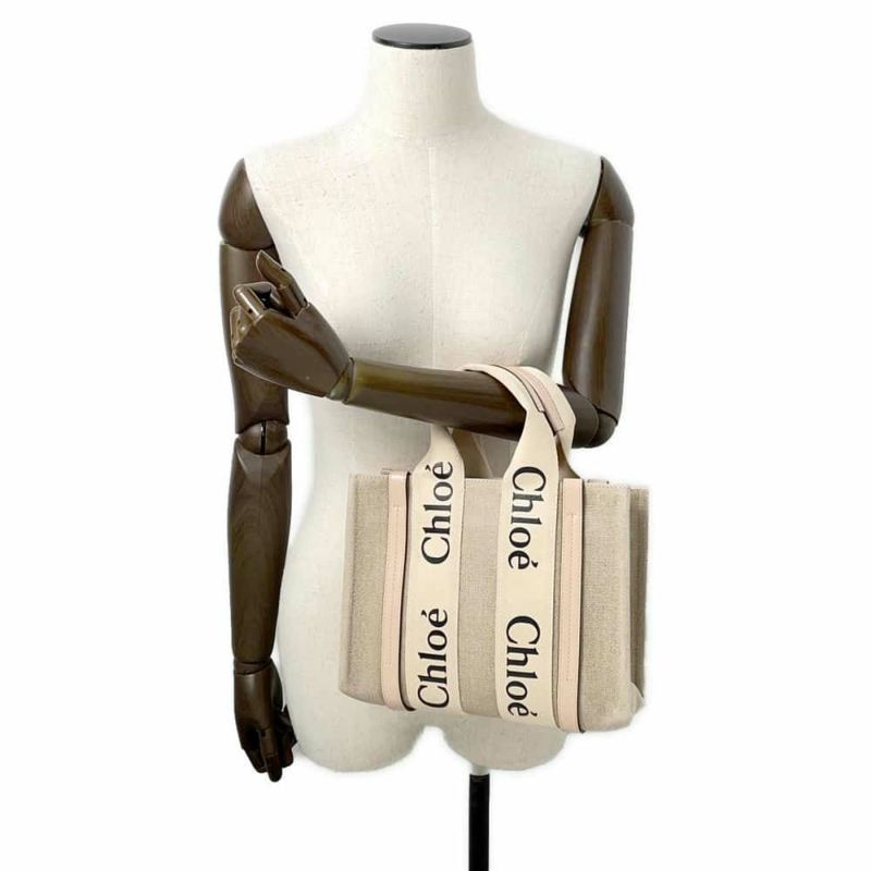クロエ ハンドバッグ ウッディ トート スモール キャンバス CHC22AS397I266J5 Chloe 2wayショルダーバッグ