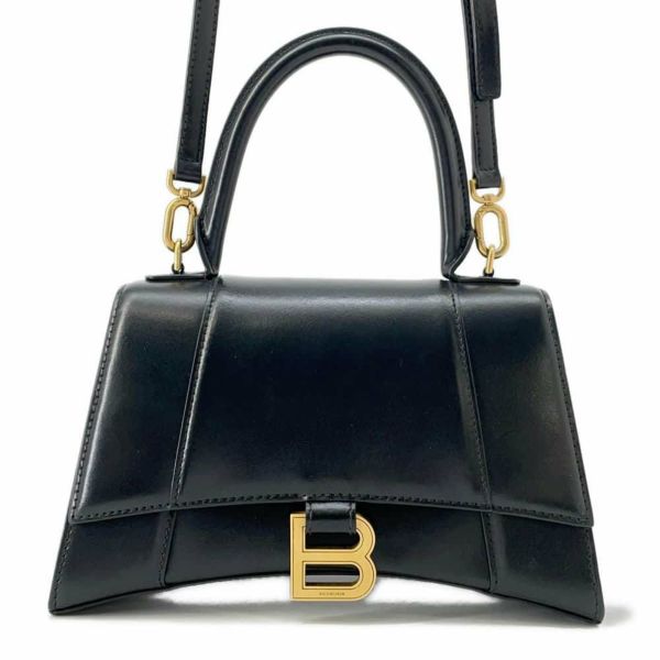 バレンシアガ ハンドバッグ アワーグラスHourglass スモール S レザー 5935461QJ4M1000 BALENCIAGA ショルダー 黒