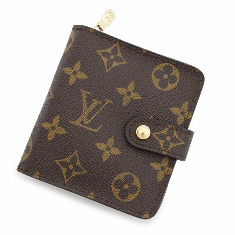 ルイヴィトン 二つ折り財布 モノグラム コンパクトジップ 旧型 M61667 LOUIS VUITTON ヴィトン 二つ折り財布