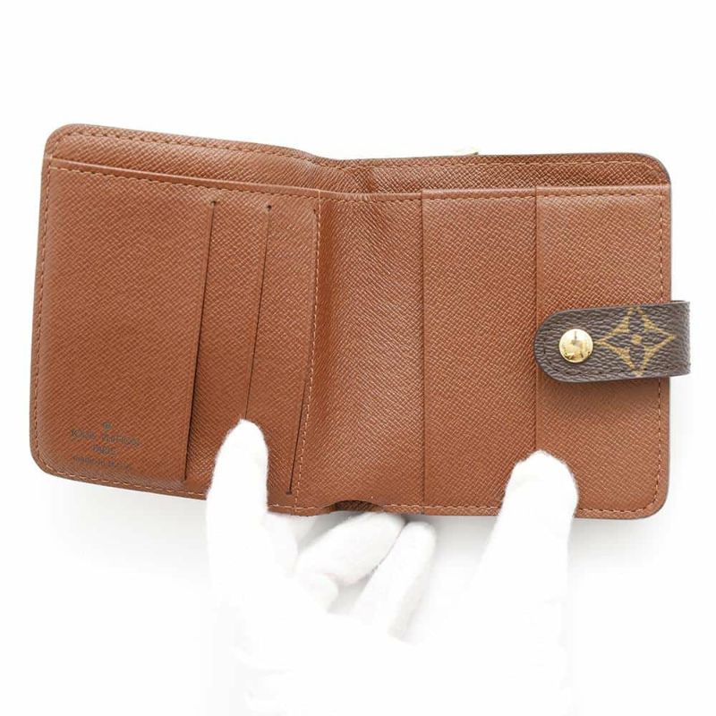 ルイヴィトン 二つ折り財布 モノグラム コンパクトジップ 旧型 M61667 LOUIS VUITTON ヴィトン 二つ折り財布