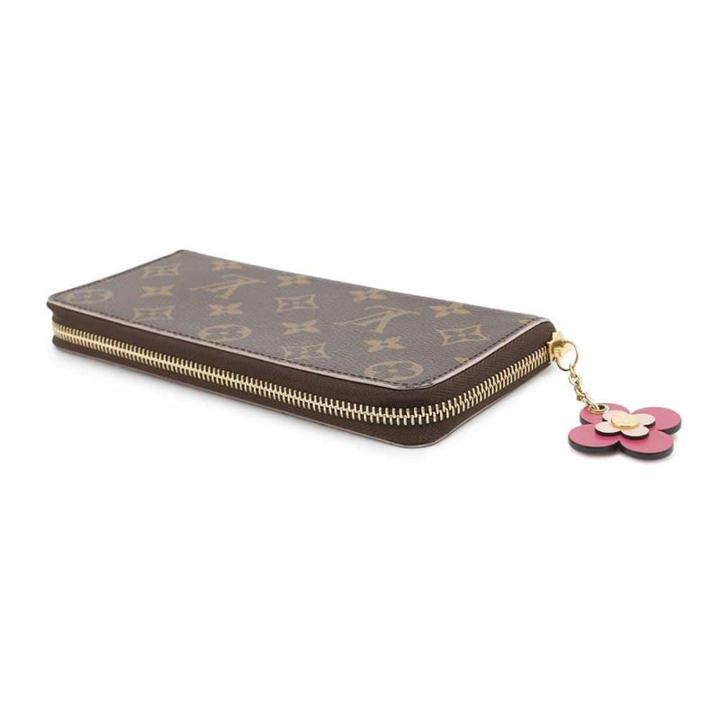 ルイヴィトン 長財布 モノグラム ポルトフォイユ・クレマンス M64201 LOUIS VUITTON ヴィトン 財布 フラワーチャーム付き