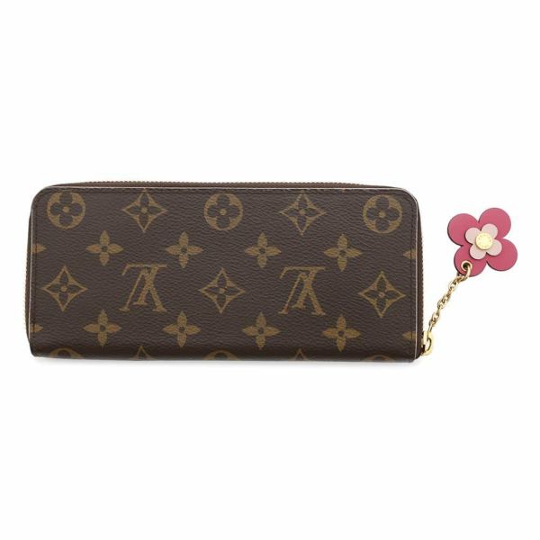 ルイヴィトン 長財布 モノグラム ポルトフォイユ・クレマンス M64201 LOUIS VUITTON ヴィトン 財布 フラワーチャーム付き