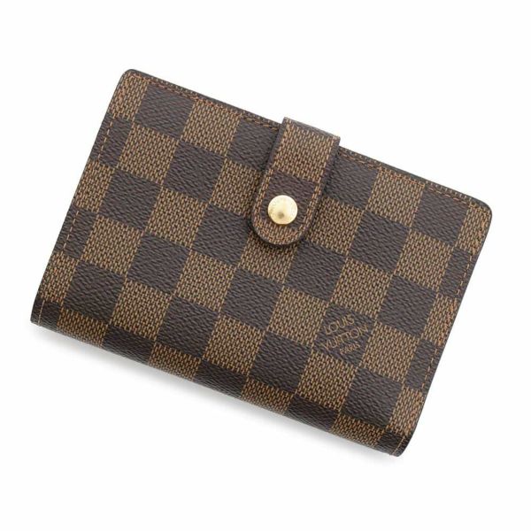 ルイヴィトン 二つ折り財布 ダミエ・エベヌ ポルトフォイユ・ヴィエノワ N61674 LOUIS VUITTON