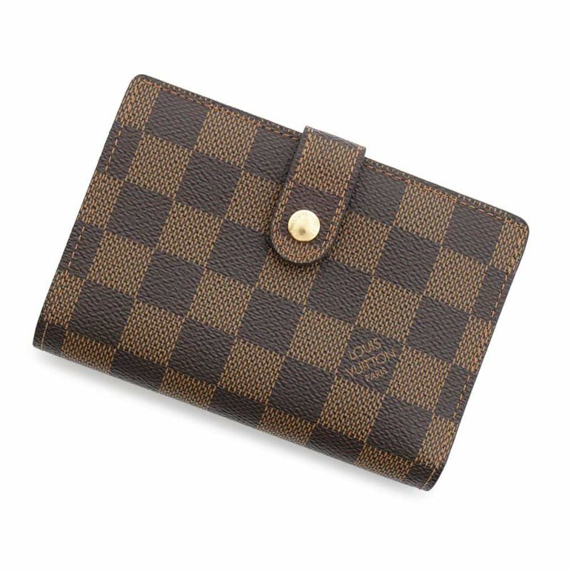 ルイヴィトン 二つ折り財布 ダミエ・エベヌ ポルトフォイユ・ヴィエノワ N61674 LOUIS VUITTON