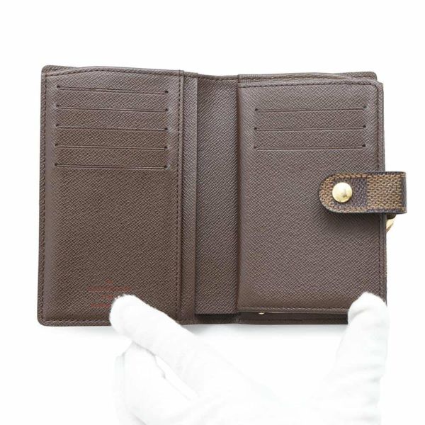 ルイヴィトン 二つ折り財布 ダミエ・エベヌ ポルトフォイユ・ヴィエノワ N61674 LOUIS VUITTON