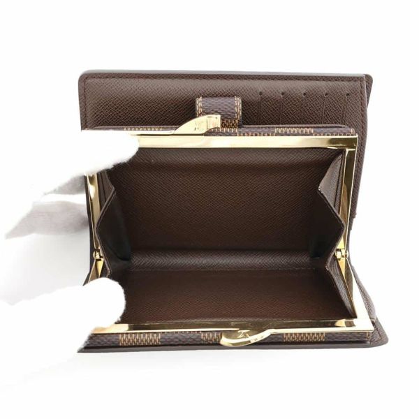 ルイヴィトン 二つ折り財布 ダミエ・エベヌ ポルトフォイユ・ヴィエノワ N61674 LOUIS VUITTON