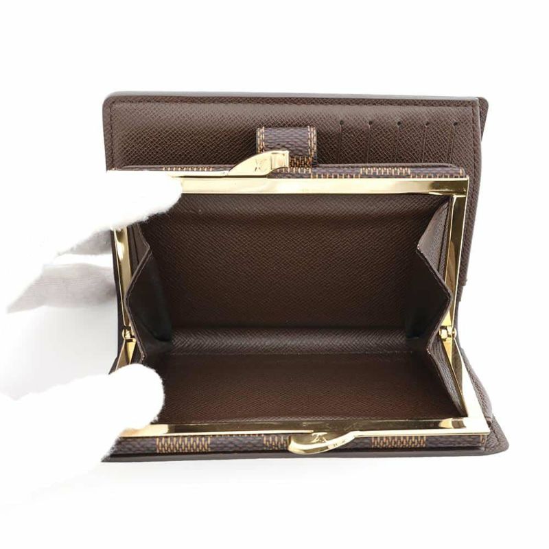 ルイヴィトン 二つ折り財布 ダミエ・エベヌ ポルトフォイユ・ヴィエノワ N61674 LOUIS VUITTON