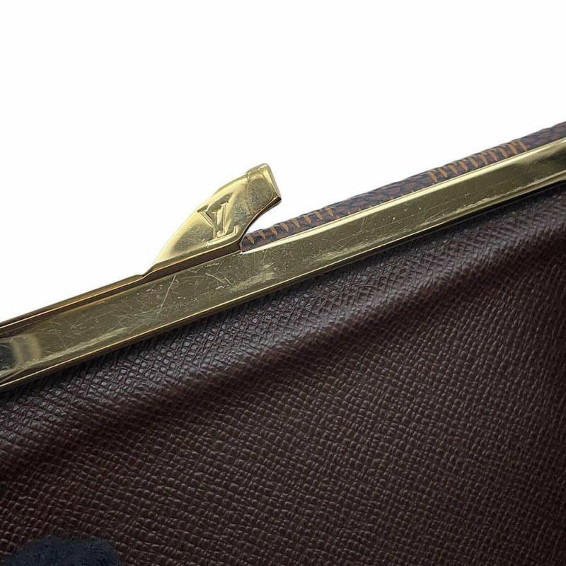 ルイヴィトン 二つ折り財布 ダミエ・エベヌ ポルトフォイユ・ヴィエノワ N61674 LOUIS VUITTON