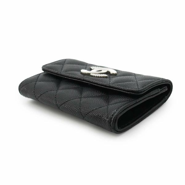 シャネル カードケース マトラッセ ココマーク キャビアスキン AP4333 CHANEL 名刺入れ 黒