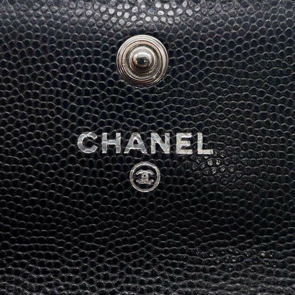 シャネル カードケース マトラッセ ココマーク キャビアスキン AP4333 CHANEL 名刺入れ 黒