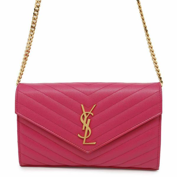 サンローランパリ チェーンウォレット モノグラム レザー 377828 SAINT LAURENT PARIS 財布 YSL