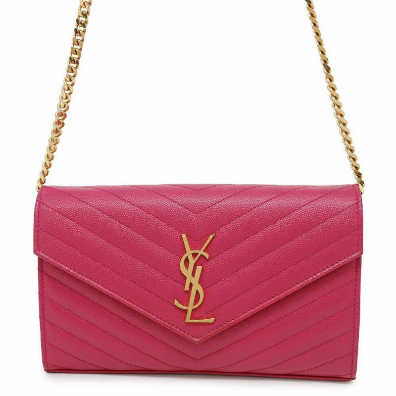サンローランパリ チェーンウォレット モノグラム レザー 377828 SAINT LAURENT PARIS 財布 YSL