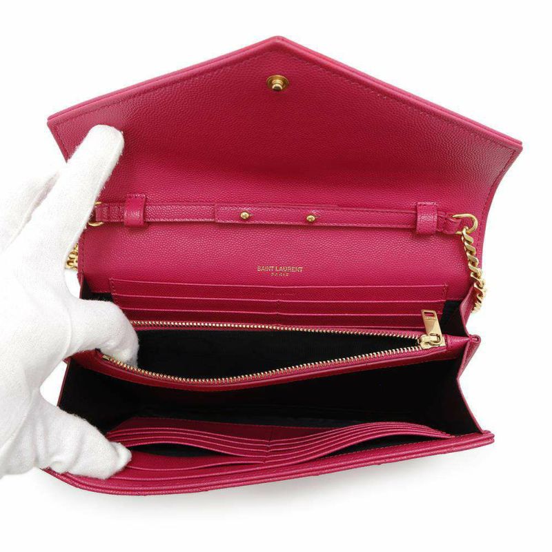 サンローランパリ チェーンウォレット モノグラム レザー 377828 SAINT LAURENT PARIS 財布 YSL