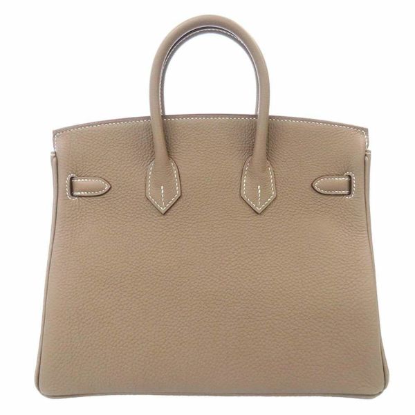 エルメス バーキン25 エトゥープ/シルバー金具 トゴ B刻印 HERMES Birkin ハンドバッグ