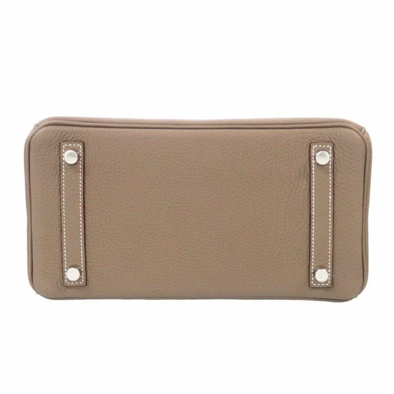 エルメス バーキン25 エトゥープ/シルバー金具 トゴ B刻印 HERMES Birkin ハンドバッグ