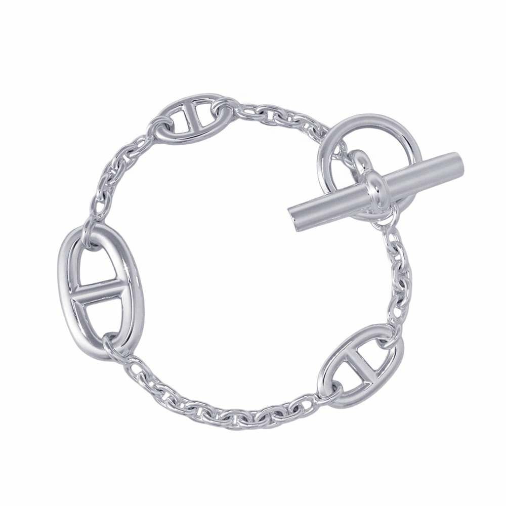 エルメス ブレスレット シェーヌダンクル ファランドール SV925シルバー サイズST HERMES ジュエリー