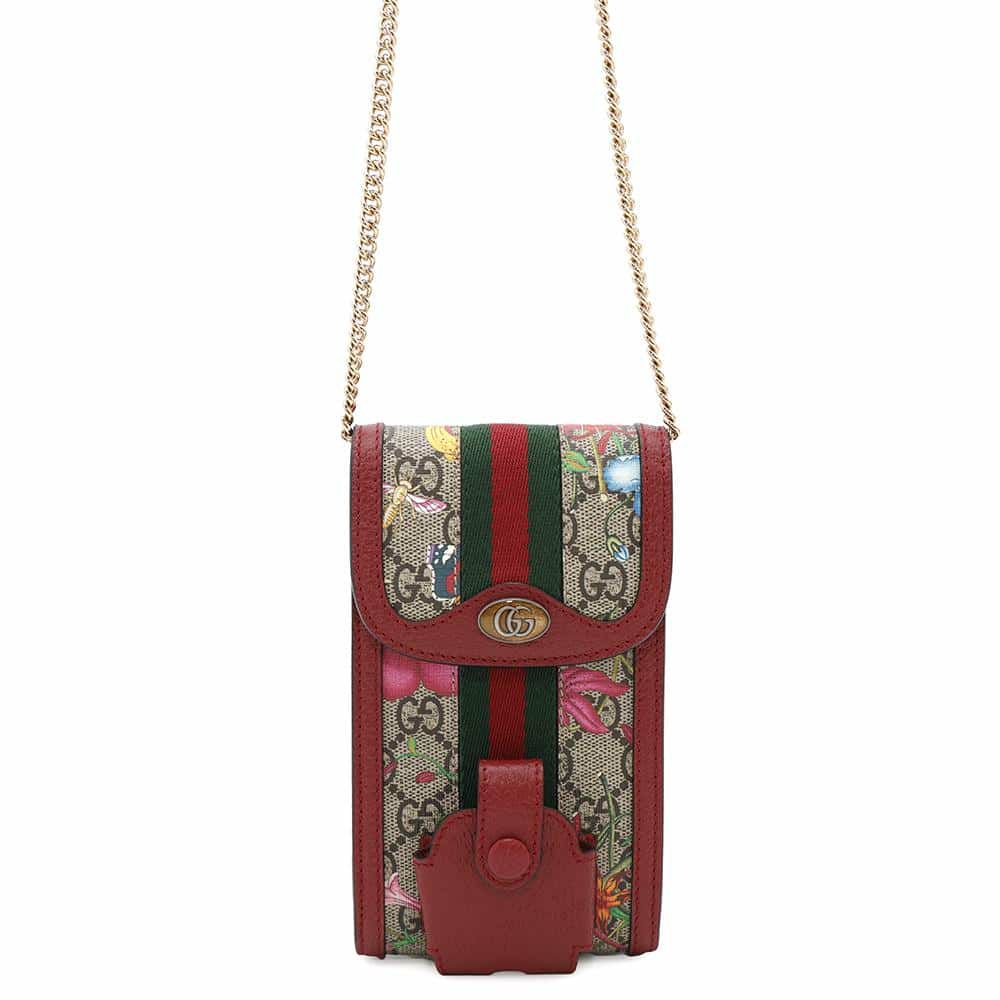 グッチ チェーンフォンケース GGフローラ レザー 598665 GUCCI ポシェット