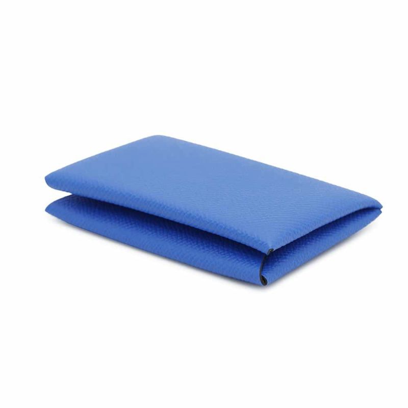 エルメス カードケース カルヴィ ヴェルソ ブルーイドラ/ディープブルー エプソン K刻印 財布