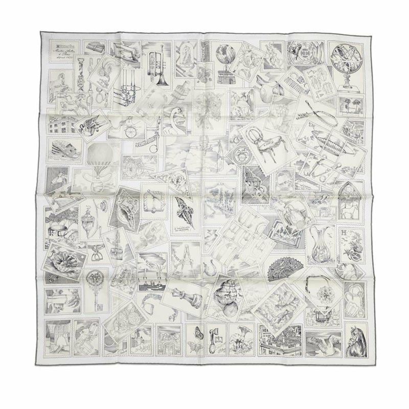 エルメス スカーフ カレ90 フォーブルの切手愛好家Le Philateliste du Faubourg HERMES 2025春夏