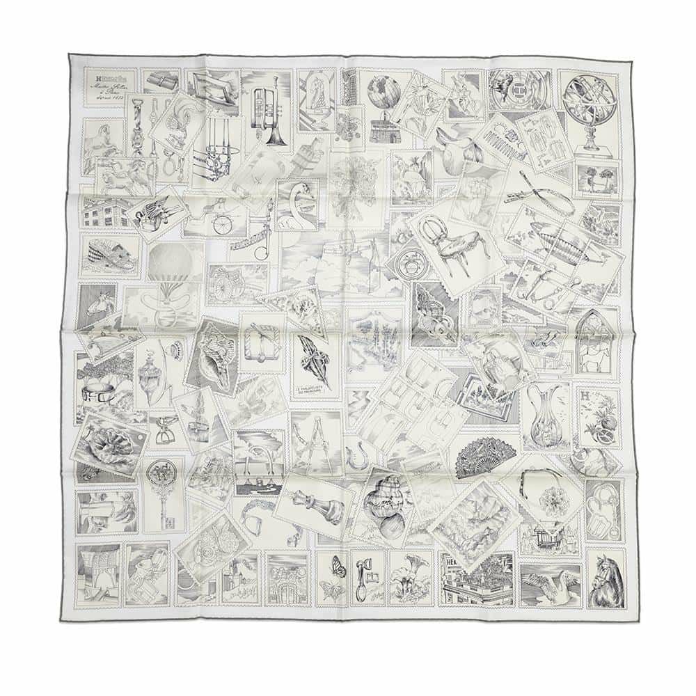 エルメス スカーフ カレ90 フォーブルの切手愛好家Le Philateliste du Faubourg HERMES 2025春夏