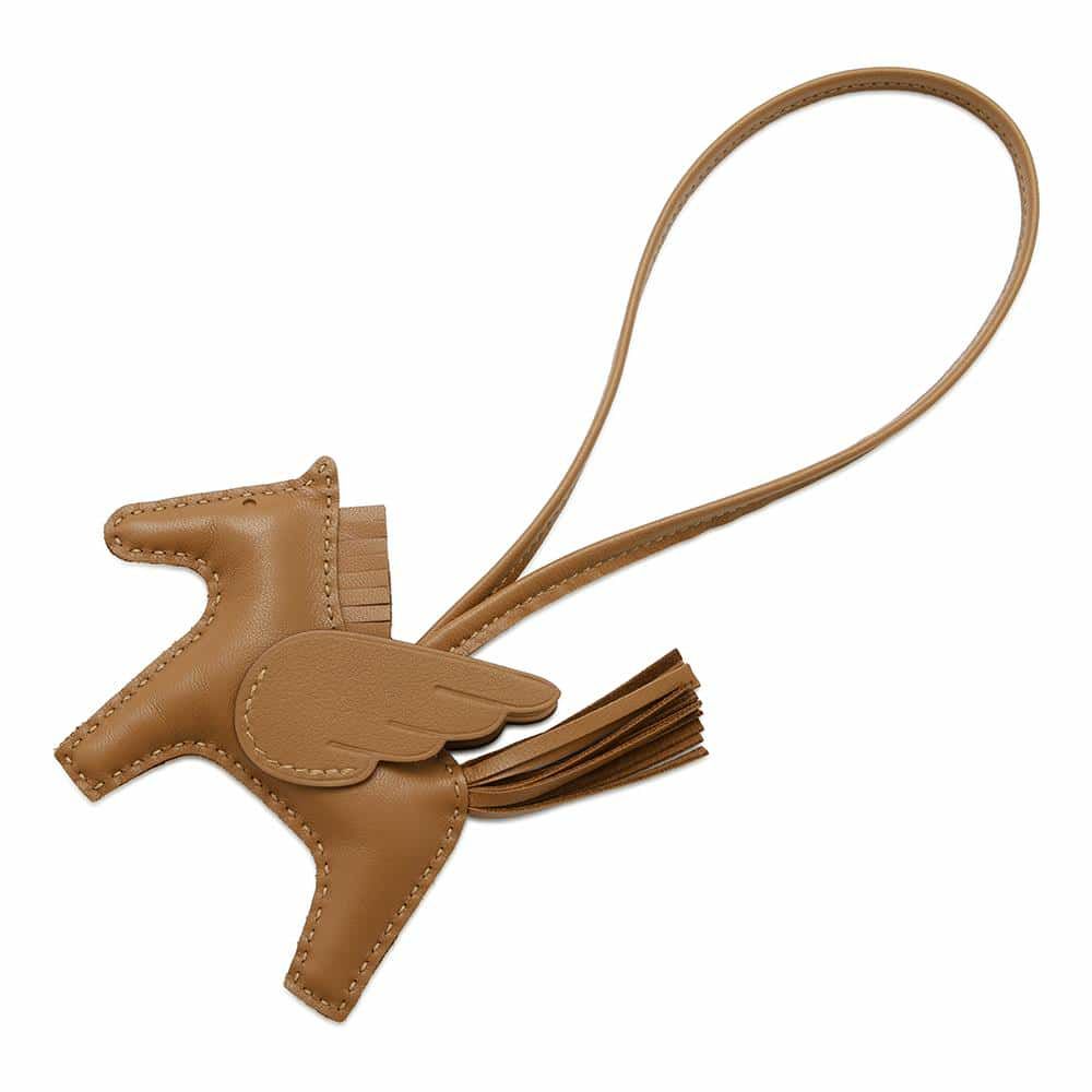 エルメス バッグチャーム ロデオPM ペガサス ゴールド ラムスキン W刻印 HERMES チャーム