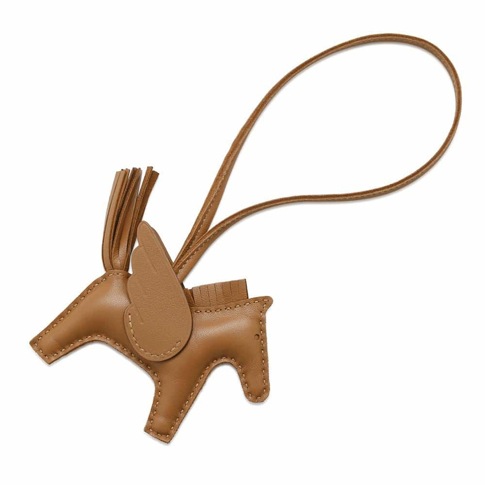 エルメス バッグチャーム ロデオPM ペガサス ゴールド ラムスキン W刻印 HERMES チャーム