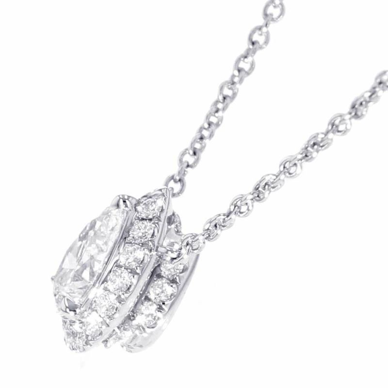 ハリーウィンストン ネックレス マイクロパヴェ ダイヤ 中石0.50ct Pt950プラチナ PIDPPS005MIC ペンダント GIA鑑定書付き